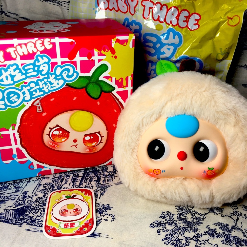 Baby Three Fruit Zipper Bag with 400% face